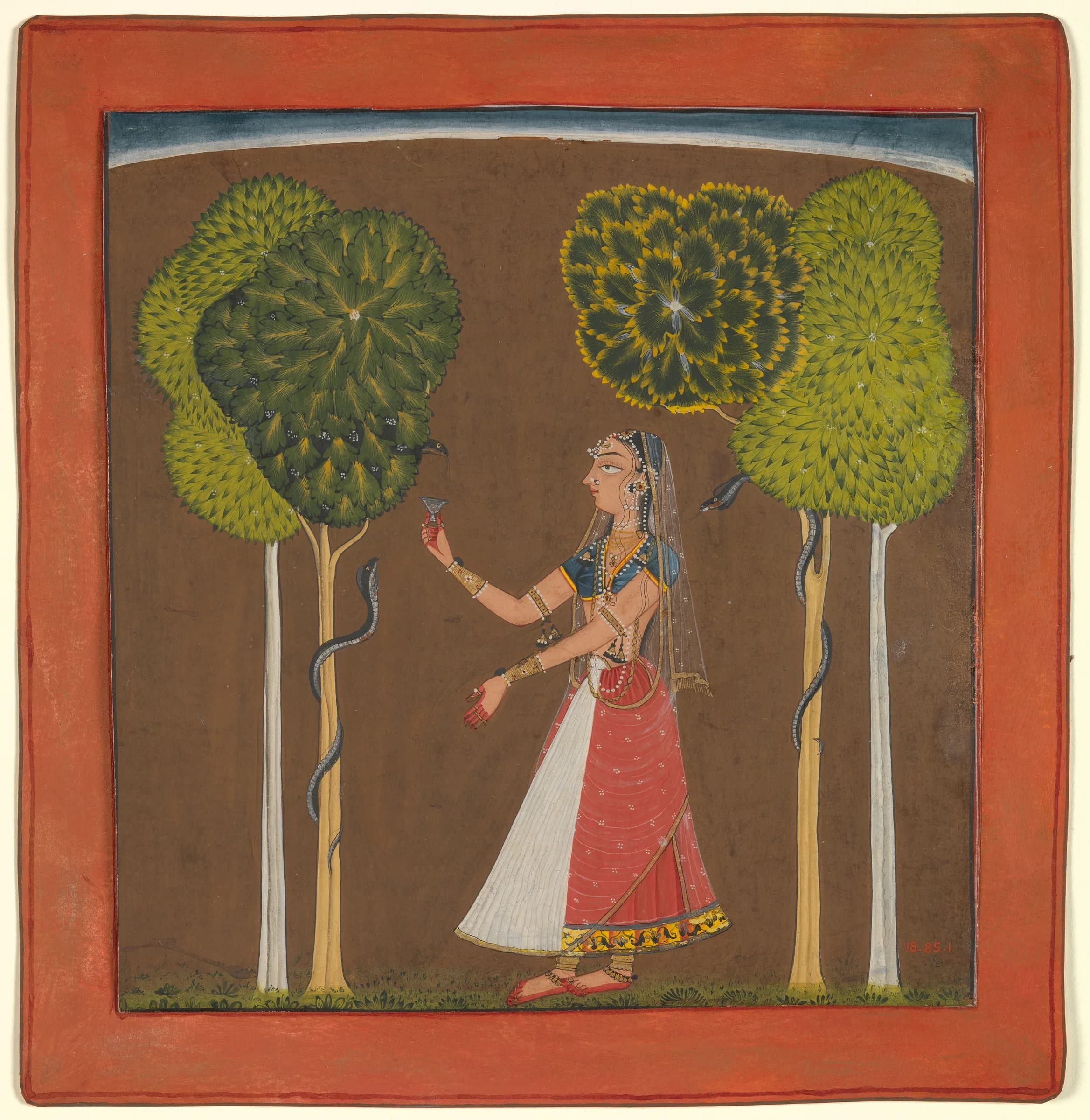 Ragini, possibly Asavari: Folio from a Ragamala Series